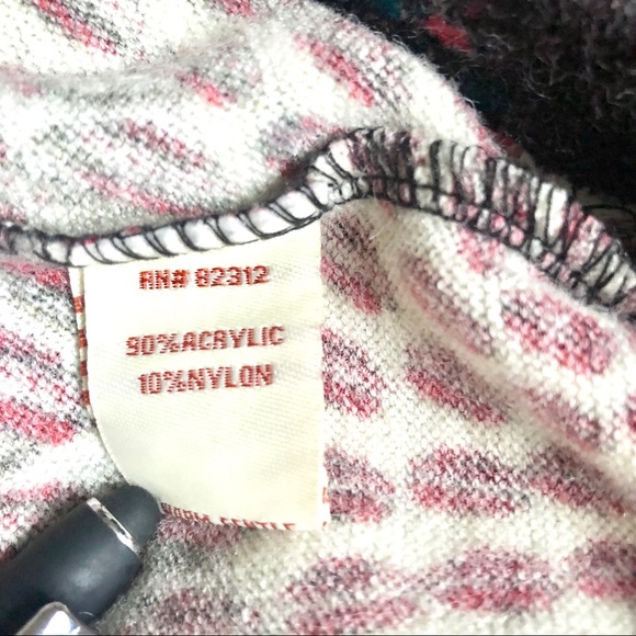 Aryeh Cream Brown Green Yellow Print Sweater Dress Anthropologie Keyhole Neck M - Picture 7 of 8